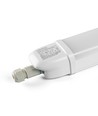 Réglette LED complète 60cm 20W - câblage traversant, IP65, 5000K