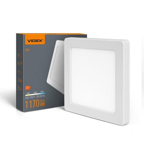 Panneau LED encastrable 12W / plafonnier - 1170lm, 3CCT, 16,7x16,7cm, bord blanc, pour encastrement ou montage en saillie