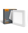 Panneau LED encastrable 12W / plafonnier - 1170lm, 3CCT, 16,7x16,7cm, bord blanc, pour encastrement ou montage en saillie