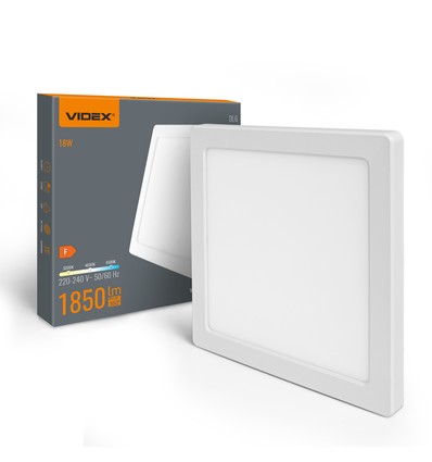 Plafonnier LED carré 18W / panneau encastrable - 1850lm, 3CCT, 21,7 x 21,7 cm, bord blanc, encastré ou en saillie