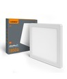 Plafonnier LED carré 18W / panneau encastrable - 1850lm, 3CCT, 21,7 x 21,7 cm, bord blanc, encastré ou en saillie