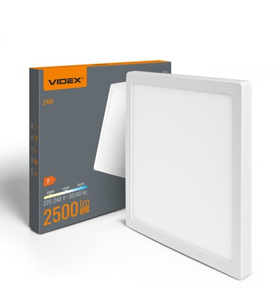 Plafonnier LED 24W, 3-en-1 CCT - 2500lm, 29,2 x 29,2cm, bord blanc, panneau encastrable ou en saillie