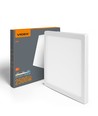 Plafonnier LED 24W, 3-en-1 CCT - 2500lm, 29,2 x 29,2cm, bord blanc, panneau encastrable ou en saillie