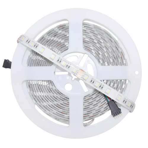 Ruban LED 5 mètres 12W/m RGB+WW - 24V DC, IP65, 60 LED par mètre