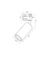 Dim to warm GU10 rail spot - Inclus avec ampoule 6W Dimtowarm, Noir, Monophasé, 1F2W