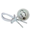 Douille GU10 avec câble 15cm - Blanc, support céramique, IP20