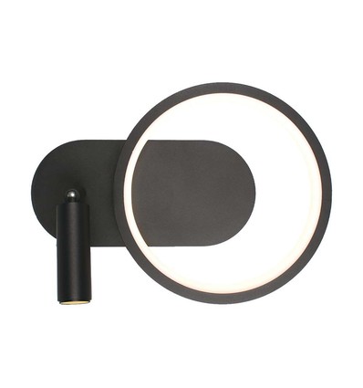 Applique murale LED design 14W - Noir, 1500lm, 25x10x18 cm, source lumineuse incl.