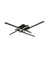 Plafonnier LED 38W - 85x85cm, dimmable, noir, 4000K, design moderne
