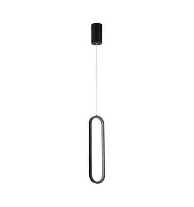 Plafonnier LED design 13W - 1500lm, métal noir, blanc chaud, source lumineuse incluse