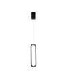 Plafonnier LED design 13W - 1500lm, métal noir, blanc chaud, source lumineuse incluse