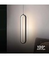 Plafonnier LED design 13W - 1500lm, métal noir, blanc chaud, source lumineuse incluse