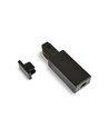Rail de 1m pour spot sur rail - 1 phase, noir, 1F2W