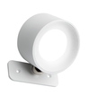 Applique murale rechargeable 4,5W CCT - IP20, ronde, blanche, rotative à 360°, source lumineuse incluse et télécommande