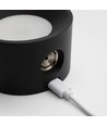 Applique murale rechargeable 4,5W CCT - IP20, ronde, noir mat, rotative à 360°, source lumineuse incluse et télécommande