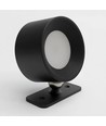 Applique murale rechargeable 4,5W CCT - IP20, ronde, noir mat, rotative à 360°, source lumineuse incluse et télécommande