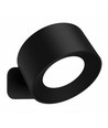 Applique murale rechargeable 4,5W CCT - IP20, ronde, noir mat, rotative à 360°, source lumineuse incluse et télécommande