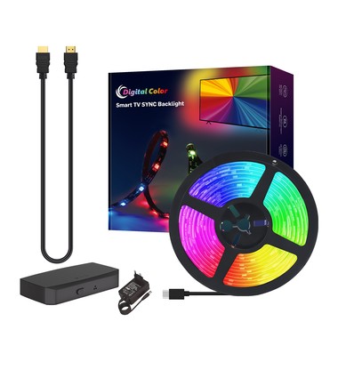 TV Sync LED strip - 3,8m, boîtier HDMI