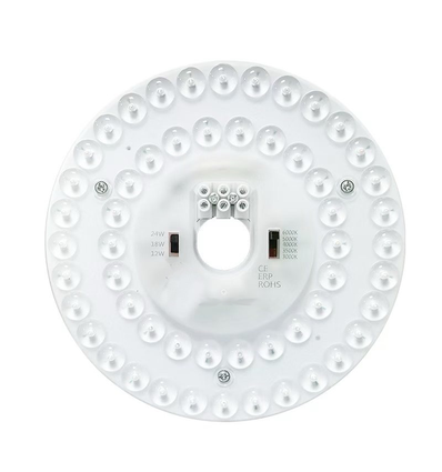 24/18/12W LED insert avec lentilles, sans scintillement - Ø17 cm, CCT au choix, remplace G24, tube circulaire et tube compact