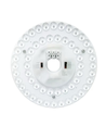 24/18/12W LED insert avec lentilles, sans scintillement - Ø17 cm, CCT au choix, remplace G24, tube circulaire et tube compact