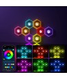 Lot de 12 Appliques Murales Hexagonales RGBIC Infinity - Set