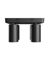 Plafonnier avec 2x2 spots, GU10 - Noir, IP20 intérieur, sans source lumineuse