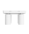 Plafonnier avec 2x2 spots, GU10 - Blanc, IP20 intérieur, sans source lumineuse