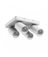 Plafonnier avec 2x2 spots, GU10 - Blanc, IP20 intérieur, sans source lumineuse