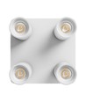 Plafonnier avec 2x2 spots, GU10 - Blanc, IP20 intérieur, sans source lumineuse
