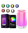 Lampe de table/veilleuse LED RGB+CCT rechargeable - Bluetooth, Blanc, tactile dimmable, IP20 intérieur
