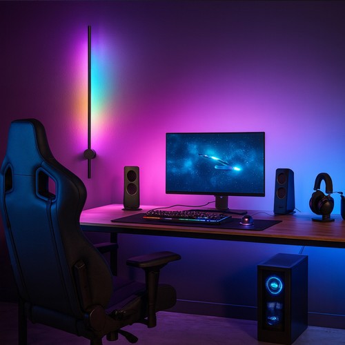 Lampe murale ajustable RGBIC 60cm - Bluetooth, 5V USB