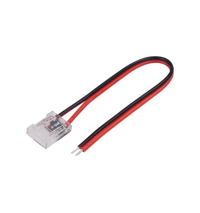 Connecteur pour ruban LED COB 10mm - câble 10cm, 2-pin, à souder