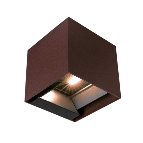 Applique murale solaire LED 9W - IP65, CCT, 3 couleurs de lumière, capteur PIR, boîtier couleur corten