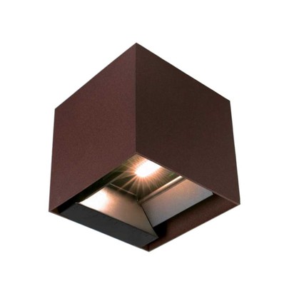 Applique murale solaire LED 9W - IP65, CCT, 3 couleurs de lumière, capteur PIR, boîtier couleur corten