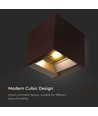 Applique murale solaire LED 9W - IP65, CCT, 3 couleurs de lumière, capteur PIR, boîtier couleur corten