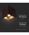 Applique murale solaire LED 9W - IP65, CCT, 3 couleurs de lumière, capteur PIR, boîtier couleur corten