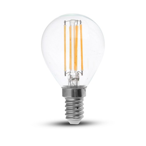 Ampoule LED filament E14 4W - P45, claire, blanc chaud, 400lm