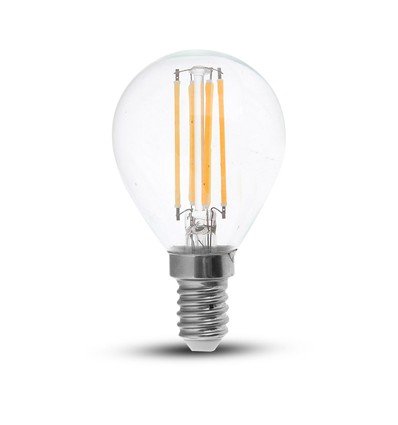 Ampoule LED filament E14 4W - P45, claire, blanc chaud, 400lm