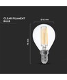 Ampoule LED filament E14 4W - P45, claire, blanc chaud, 400lm