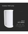 Applique murale moderne 12W, 140lm/W - IP65, blanc, dimmable, CCT, source lumineuse incluse