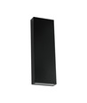 Applique murale LED 8W avec éclairage haut/bas - 140lm/W, IP65, noir, 4000K, rectangulaire, source lumineuse incluse