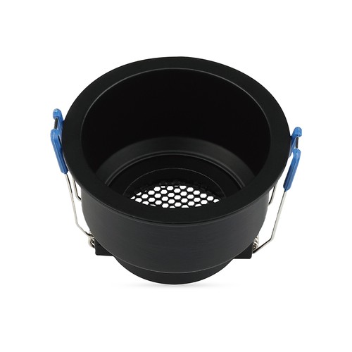 VT-9001RD douille de lampe GU10 - aluminium, nid d'abeille, anti-éblouissement profond, noir rond