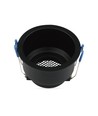 VT-9001RD douille de lampe GU10 - aluminium, nid d'abeille, anti-éblouissement profond, noir rond
