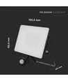 Projecteur LED 10W avec détecteur - 120lm/W, noir, IP65 extérieur