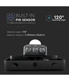 Projecteur LED 20W avec détecteur et fast connector - 120lm/W, IP65, noir, garantie 5 ans