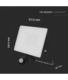 Projecteur LED 50W avec détecteur - 120lm/W, IP65, détecteur PIR, extérieur