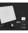 Projecteur LED 50W avec détecteur - 120lm/W, IP65, détecteur PIR, extérieur