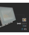 Projecteur LED 10W, blanc - 850lm, IP65, 4000K, boîtier blanc