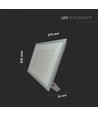 Projecteur LED 200W - IP65, 4000K, boîtier noir, extérieur