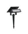 0,9W Solara Mini Lampe de jardin 2-en-1 - Noir, IP65, blanc chaud, applique et piquet, solaire