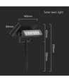 0,9W Solara Mini Lampe de jardin 2-en-1 - Noir, IP65, blanc chaud, applique et piquet, solaire